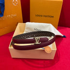 LV Double-sided belt Initiales Monogram Canvas & Leather