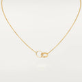LOVE NECKLACE DOUBLE RING GOLD