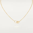 LOVE NECKLACE DOUBLE RING GOLD