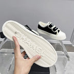 CC Sneaker Thick-Soled White Black Suede Wool Lining Fleece