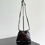 BV Small Dustbag 21cm Deep Brown Intrecciato Calfskin Leather