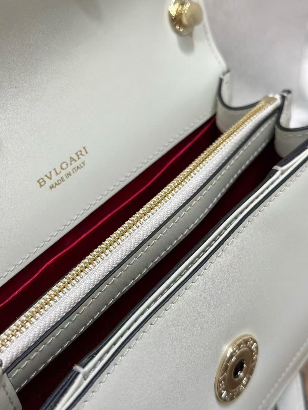 BVL Serpenti Forever Shoulder Bag 19cm White Calfskin GHW 188633