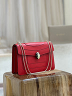 BVL Serpenti Forever Shoulder Bag 28cm Red Cowhide GHW 188667