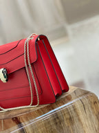 BVL Serpenti Forever Shoulder Bag 28cm Red Cowhide GHW 188667