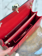 BVL Serpenti Forever Shoulder Bag 28cm Red Cowhide GHW 188667