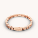 ZERO 1 SPIRAL AND PAVED DIAMOND PINK GOLD BRACELET