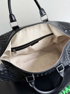 BV 25s  Bottega Veneta Duffel Bag Black Intrecciato leather