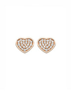 HAPPY HEART EARRINGS PINK GOLD DIAMOND