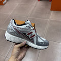 New Balance 1906R Low in the Silver Classic Crimson Mesh Calfskin