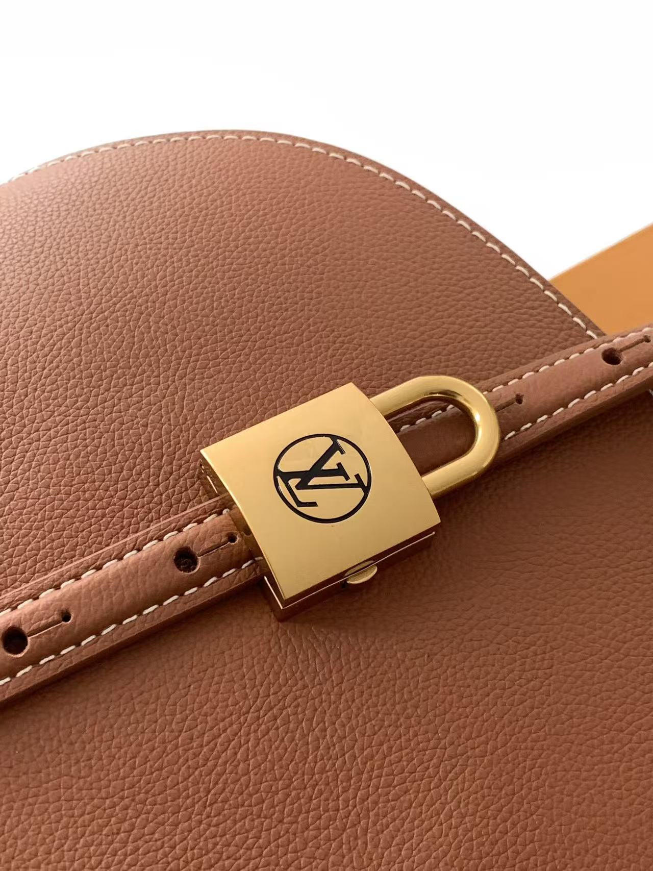 LV Low Key Duffle Tote Brown Calfskin