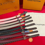 LV Double-sided belt Initiales Monogram Canvas & Leather