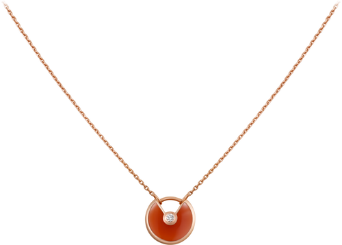 AMULETTE GOLD CARNELIAN ONYX NECKLACE