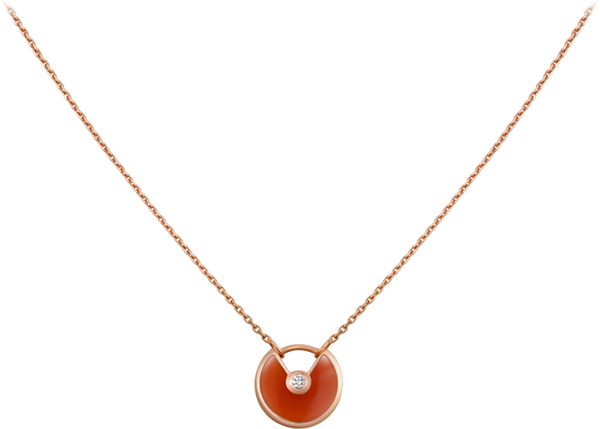 AMULETTE GOLD CARNELIAN ONYX NECKLACE