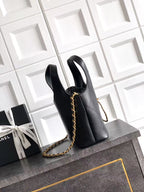 CC SS 2026 Small Shopping Bag Black Lambskin