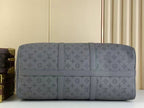 LV Keepall 50B Anthracite Grey Monogram Shadow Calfskin