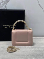 BVL Serpenti Mary Katrantzou Top Handle 19cm Pale Mauve Lambskin GHW 188684