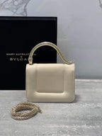 BVL Serpenti Mary Katrantzou Top Handle 19cm White Lambskin GHW 188674