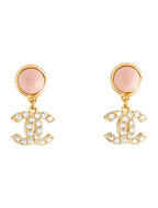 DOUBLE C DIAMOND GOLD EARRINGS