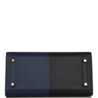 HM BIRKIN SELLIER CASAQUE 32cm BLACK AND BLUE TOGO LEATHER GOLD HARDWARE