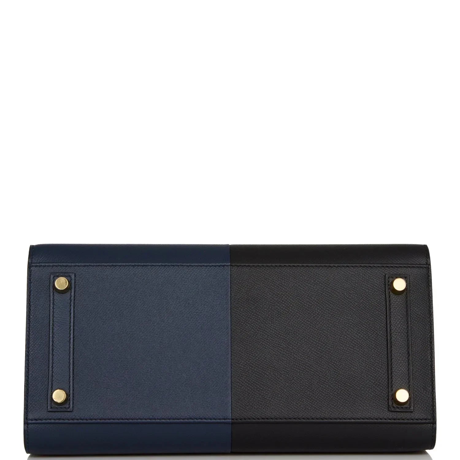 HM BIRKIN SELLIER CASAQUE 32cm BLACK AND BLUE TOGO LEATHER GOLD HARDWARE
