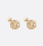 CD TRIBALES PEARL GOLD DIAMOND EARRINGS