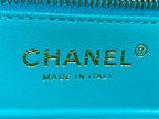 CC TRENDY 20CM LIGHT BLUE LAMBSKIN GOLD HARDWARE