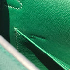 HM KELLY MINI 20 GREEN EPSOM GOLD HARDWARE
