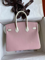 HM BIRKIN 25CM LIGHT PINK CHEVERO MYSORE LEATHER GOLD HARDWARE