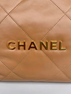cc 22 hobo brown calfskin gold hardware