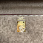 HM KELLY 28CM ETOUPE EPSOM GOLD HARDWARE