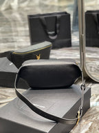 cassandre classic black belt bag grained calfskin
