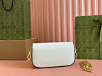 gg horsebit 1955 24cm small shoulder bag white calfskin