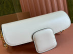 gg horsebit 1955 24cm small shoulder bag white calfskin