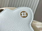 CAPUCINES MINI 21 CREAM CLOUD BLUE TAURILLON GOLD  HARDWARE