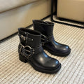 Miu  -Look Black Calfskin Booties