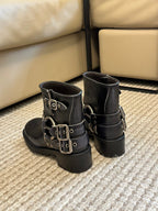 Miu  -Look Black Calfskin Booties