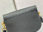 CD Medium Bobby Bag Black Calfskin Ghw