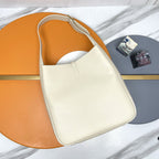 Le 5 a 7 Supple Large hobo bag in ivory leather ghw