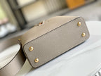 Capucines Bag Light Brown Calfskin Leather Snake Top Handle Best Version