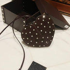 Le Coeur 21cm Burgundy Suede Shouder Bag
