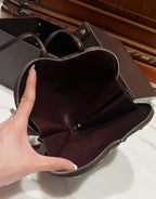 Le Coeur 21cm Burgundy Suede Shouder Bag