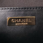 24C Star Bag 22.5cm Black Calfskin Gold Hardware