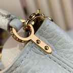 Micro Capucines 10.5cm White Cowhide Leather