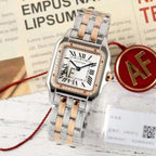 PANTHERE 27MM PINK GOLD SILVER CASE DIAMOND BEZEL WHITE DIAL (BEST VERSION)