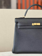 HM KELLY 35CM BLACK TOGO LEATHER GOLD HARDWARE