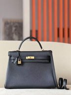HM KELLY 35CM BLACK TOGO LEATHER GOLD HARDWARE