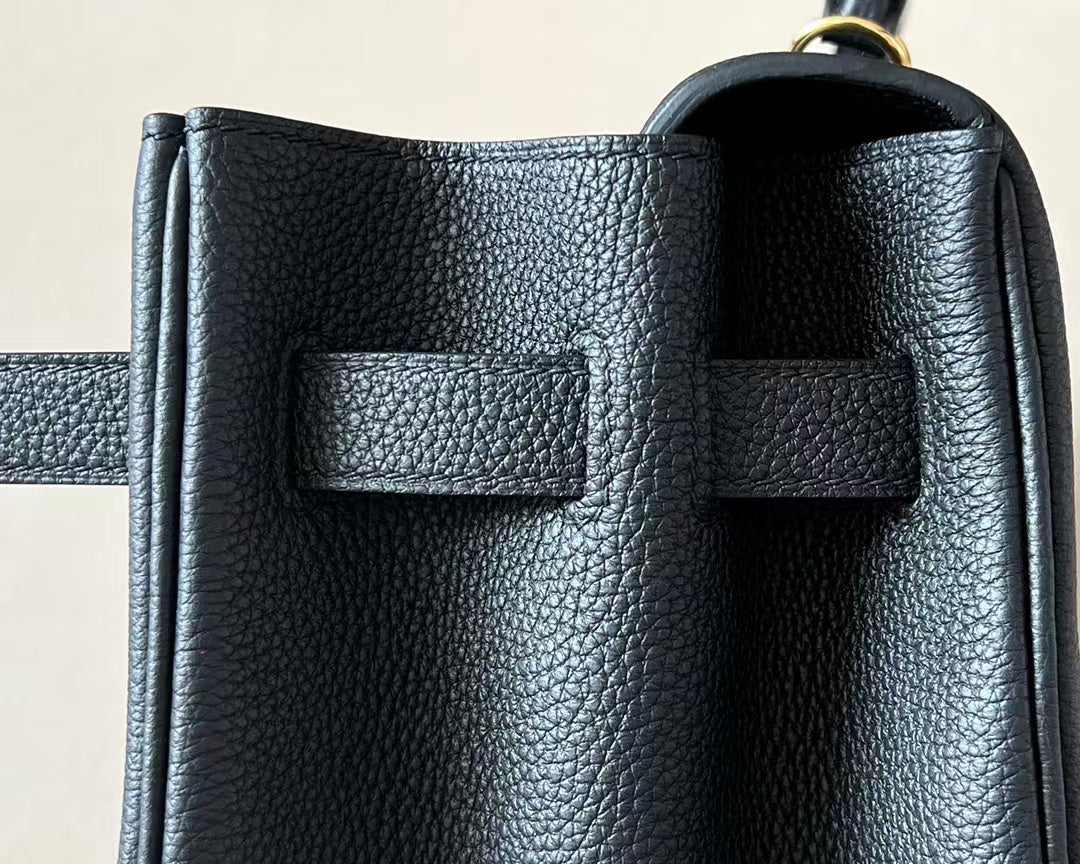 HM KELLY 35CM BLACK TOGO LEATHER GOLD HARDWARE