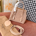 Alaia Mina 16 Bag Beige Vienne Wave Calfskin