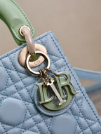 CD Mini Lady 17 Light Blue Mint Lambskin
