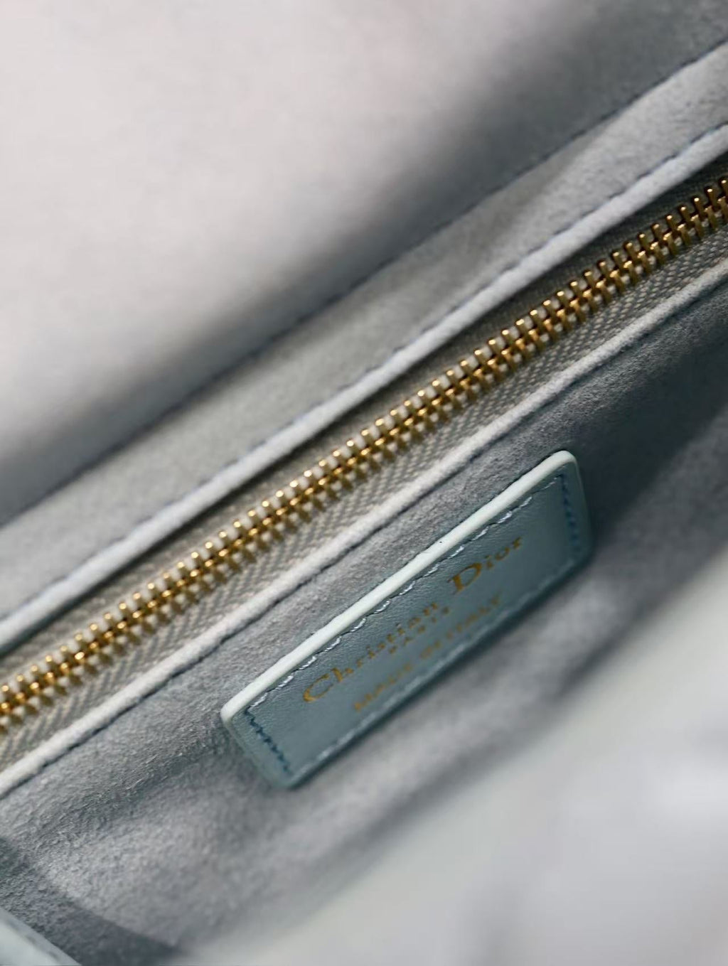 CD Mini Lady 17 Light Blue Mint Lambskin